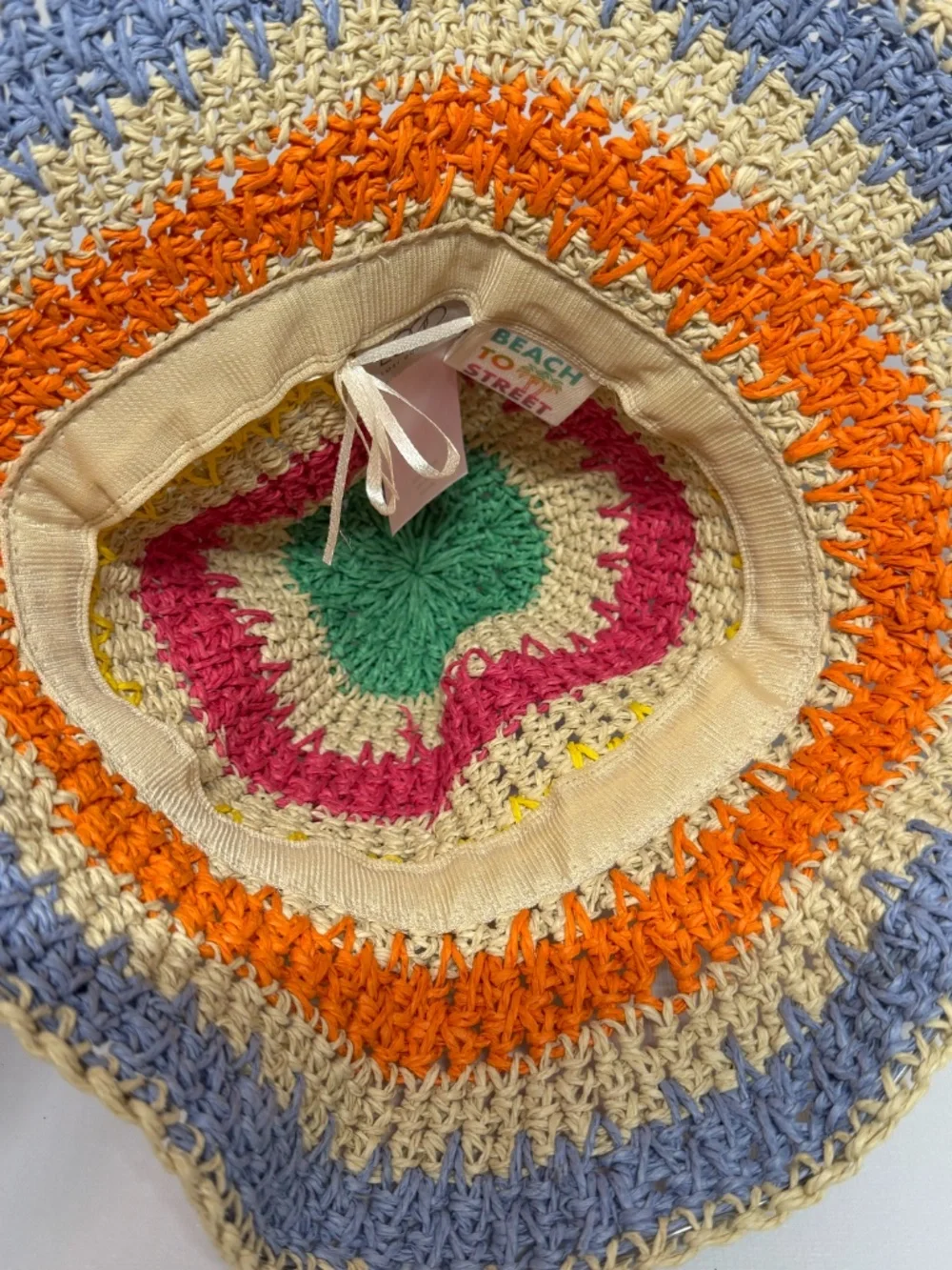 LOGO by Lori Goldstein NEW Beach to Street Multi Color Straw Hat